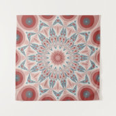 打撃モダン万華鏡のように千変万化するパターンマンダラフラクタルアート タペストリー (正面)