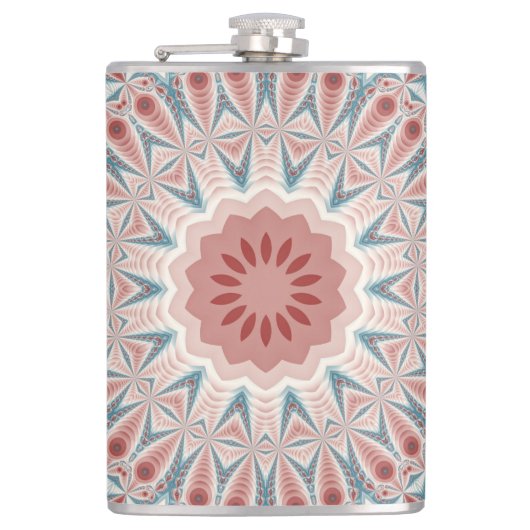 打撃モダン万華鏡のように千変万化するパターンマンダラフラクタルアート フラスク (正面)