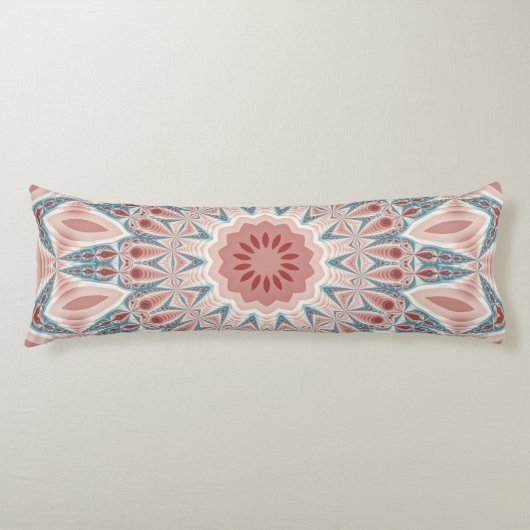 打撃モダン万華鏡のように千変万化するパターンマンダラフラクタルアート ボディピロー (正面)