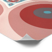 打撃モダン万華鏡のように千変万化するパターンマンダラフラクタルアート ポスター (角)