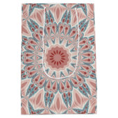 打撃モダン万華鏡のように千変万化するパターンマンダラフラクタルアート ミディアムペーパーバッグ (裏面)