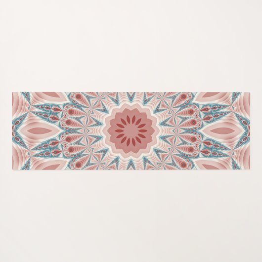 打撃モダン万華鏡のように千変万化するパターンマンダラフラクタルアート ヨガマット (裏面(横))