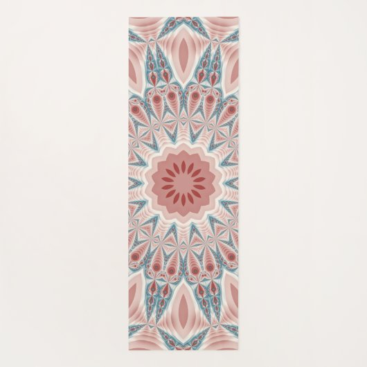 打撃モダン万華鏡のように千変万化するパターンマンダラフラクタルアート ヨガマット (裏面)