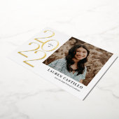 打撃年箔卒業発表招待状 箔招待状 (回転した状態)