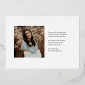 打撃年箔卒業発表招待状 箔招待状 (裏面)