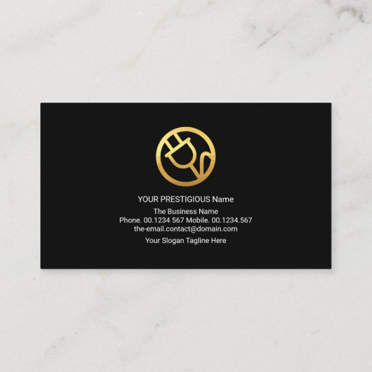 打撃用熱電稲妻金ゴールドバルブ 名刺 (裏面)