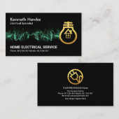 打撃用熱電稲妻金ゴールドバルブ 名刺 (正面/裏面)