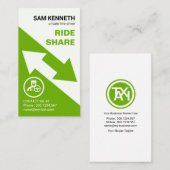 打撃矢印タクシー走行路乗車共有 名刺 (正面/裏面)