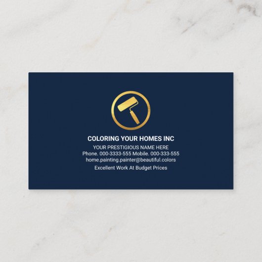 打撃絵を描（ばちゃばちゃ）跳ねる金ゴールド絵を描ブラシ 名刺 (裏面)