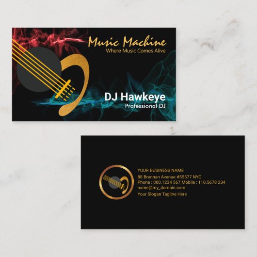 打撃音楽音波プロフェッショナルDJ 名刺 (正面/裏面)