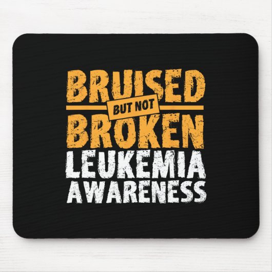 打撲傷はあるが壊れていないサポート白血病認識度 マウスパッド (正面)