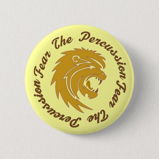 打楽器ボタンを恐れて下さい 缶バッジ (正面)