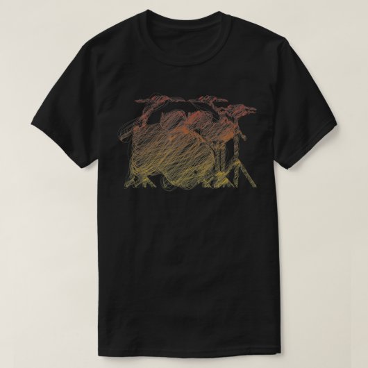 打楽器奏者のためのドラム Tシャツ (デザイン正面)