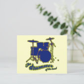 打楽器~ドラム ポストカード (スタンド正面)