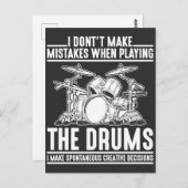 打笑わされる撃ミュージシャン打楽器 ポストカード (正面/裏面)