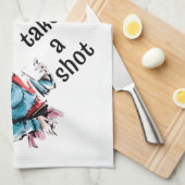 打警告つ キッチンタオル (四つ折り)