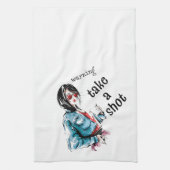 打警告つ キッチンタオル (縦)