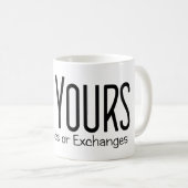 払い戻しや交換は行わない コーヒーマグカップ (正面右)