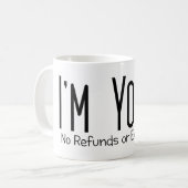 払い戻しや交換は行わない コーヒーマグカップ (正面左)