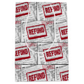 払い戻しスタンプ1040 IRS型枠 ミディアムペーパーバッグ (正面)