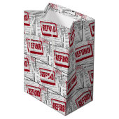 払い戻しスタンプ1040 IRS型枠 ミディアムペーパーバッグ (裏面アングル)