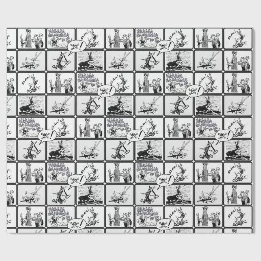 扱いにくいウサギのhitchcover場面包装紙 ラッピングペーパー (フラット)