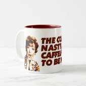 「扱いにくいコーヒー」- KoffeeKat ツートーンマグカップ (正面左)