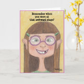 扱いにくいステージの女の子 カード (黄色い花)