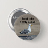 扱いにくい女性があること誇りを持った 缶バッジ (正面&裏面)