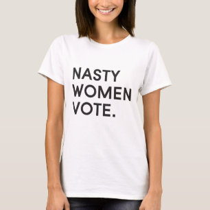 扱いにくい女性の投票 だらしないボーイフレンドのTシャツ Tシャツ