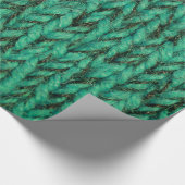 扱いにくい緑のセーターのニットの質 ラッピングペーパー (角)