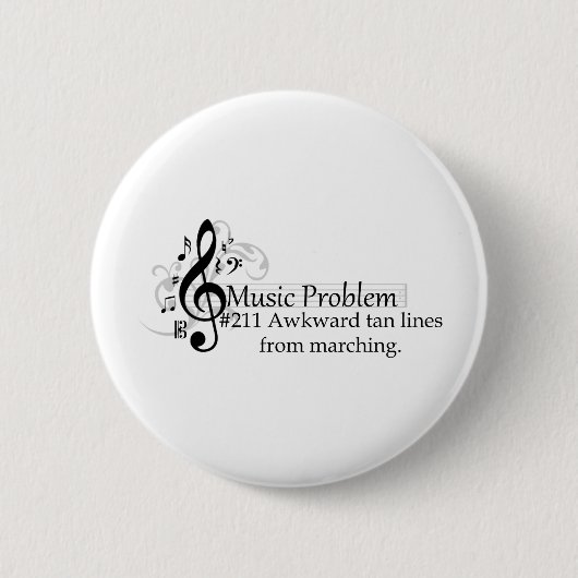 扱いにくい黄褐色のライン 缶バッジ (正面)