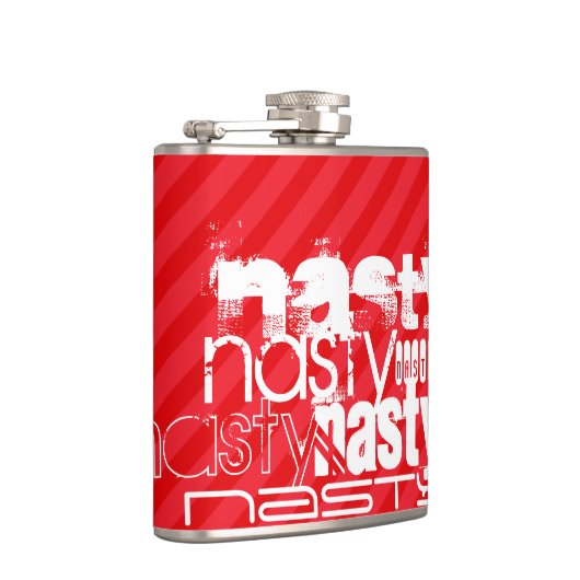 扱いにく緋色の赤ストライプ色 フラスク (右)