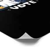 扱うか、投票するか、トランプキ不気味ン、ハロウィーンのグラフィック、 ポスター (角)