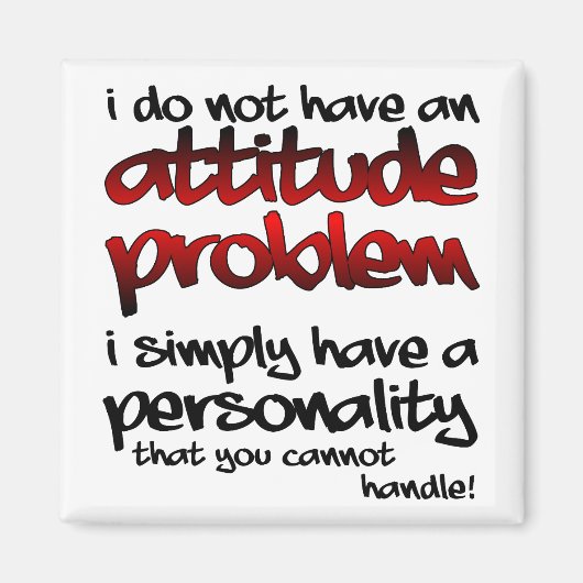 扱えない性格おもしろい冷蔵庫用マグネット マグネット (正面)