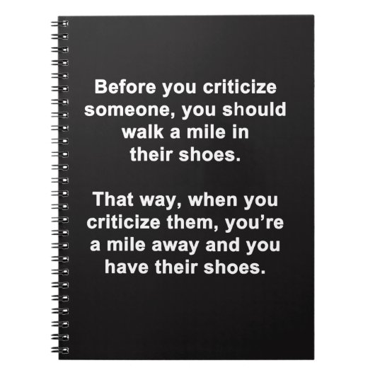 批判する前に ノートブック (正面)