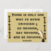 批判の回避 ポストカード (正面/裏面)