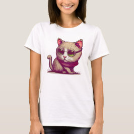 批判的な猫が女性を嫌う Tシャツ