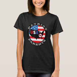 批判的人種理論に反対する愛国者両親CRT M Tシャツ