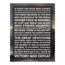 「批評家ではなく…」 引用文ポスター