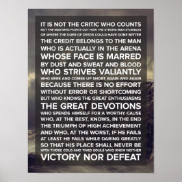 「批評家ではなく…」 引用文ポスター ポスター