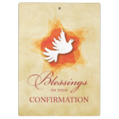 承認おめでとうのギフトカラーのパーソナライズ クリップボード (裏面)