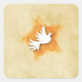 承認おめでとうのギフトカラーのパーソナライズ スクエアシール (正面)