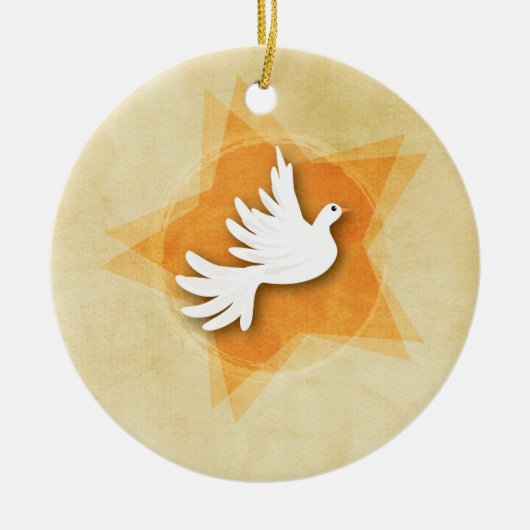 承認おめでとうのギフトカラーのパーソナライズ セラミックオーナメント (正面)