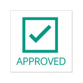 承認されたチェックマークボックス☑緑のティックカスタムオフィス セルフインキングスタンプ (デザイン)