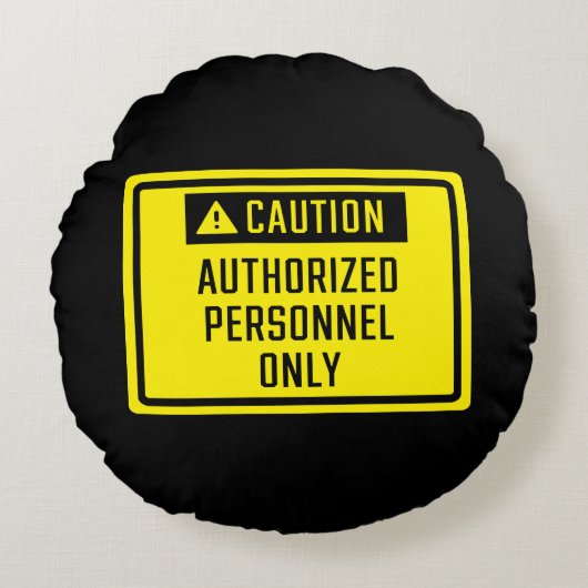 承認された人員のみの署名 ラウンドクッション (正面)