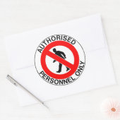 承認された人員のみの署名 ラウンドシール (封筒)