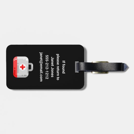 承認された医療機器の荷物タグ ラゲッジタグ (裏面横)