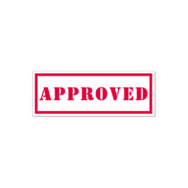 承認された赤い白の承認済み品質管理の合格 セルフインキングスタンプ