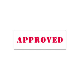 承認された赤い白の承認済み品質管理の合格 セルフインキングスタンプ